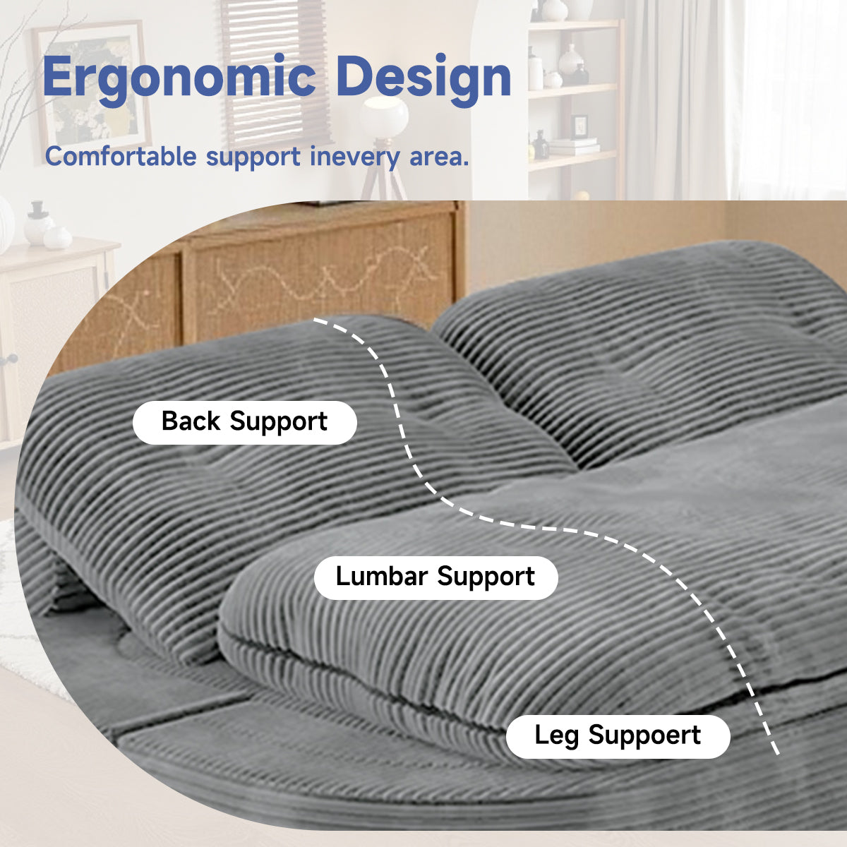 2-in-1 Convertible Modular Sofa Bed with Memory Foam Mattress, 78.74" Space-Saving Sleeper for Living Room, Bedroom & Studio Apartment, No Assembly Required Light Gray